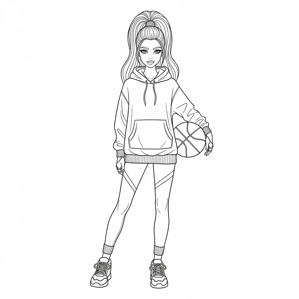 desenho de Top Model para colorir